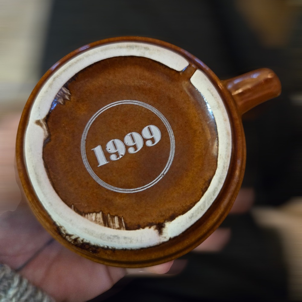 VTG 1999 Dresdner Striezelmarkt Coffee Tea Mug‎ Brown Gluhwein Christmas Germany - Picture 5 of 6